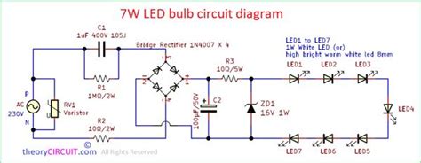 Image result for LED Bulb Circuit
