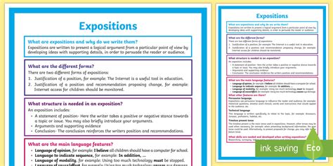 What is an Exposition? A4 Display Poster (teacher made)