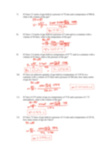 Fillable Online Ideal Gas Law Worksheet Answer Key With Work Fax ...