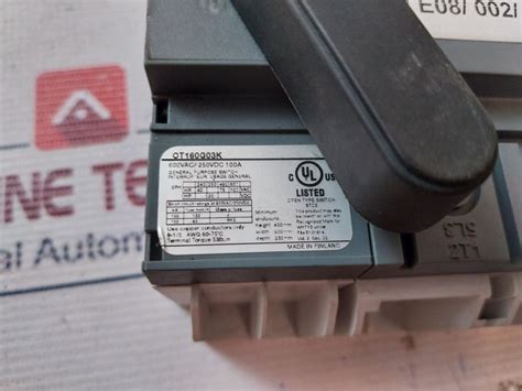 Abb Ot160G03K 3 Phase Load Break Switch 250Vdc – Aeliya Marine
