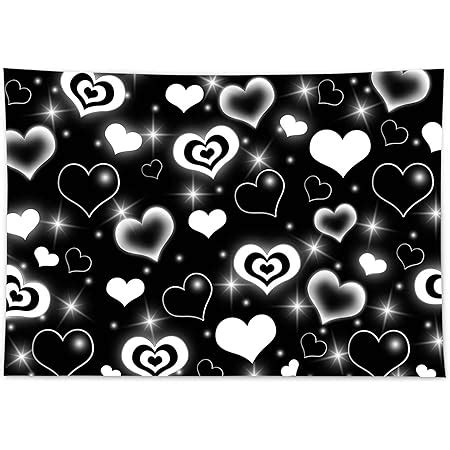 Allenjoy 84 x 59 Black Heart Photo Backdrop Early | Ubuy India