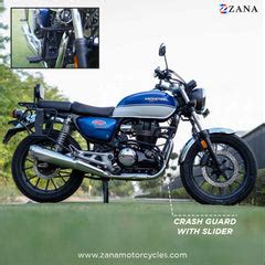 Honda CB350/ H'ness Zana Crash Guard with slider texture Matt Black ...