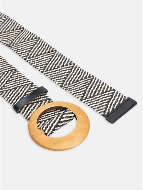 Round Buckle Stripes Belt – KAZO