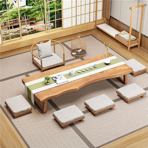 Japanese Floor Table, Low Altar Table for Meditation, Tatami Coffee ...