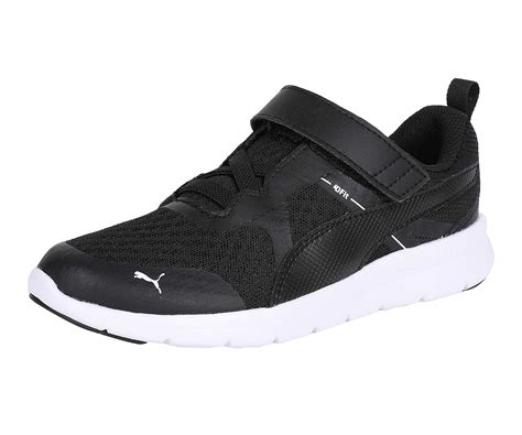 Buy Puma Unisex-Child Flex Essential V PS Puma Black-Puma Black Sneaker ...