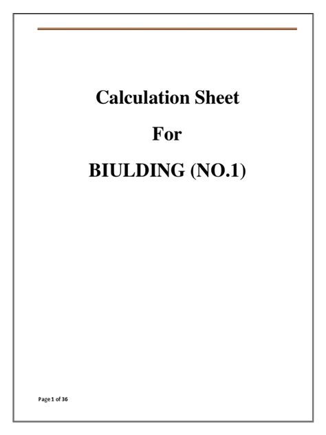 Image result for Beam Load Calculation Sheet