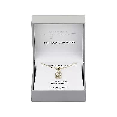 Gratitude & Grace 14k Gold Plated Cubic Zirconia Diamond Cut Virgin ...