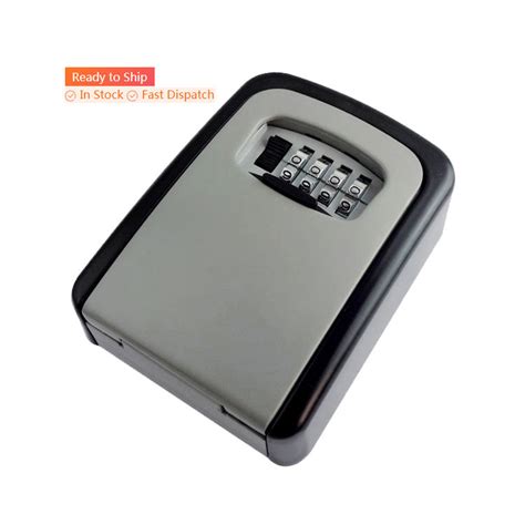Key Lock Box Wall Mounted Key Safe Box Weatherproof 4 Digit Combination ...