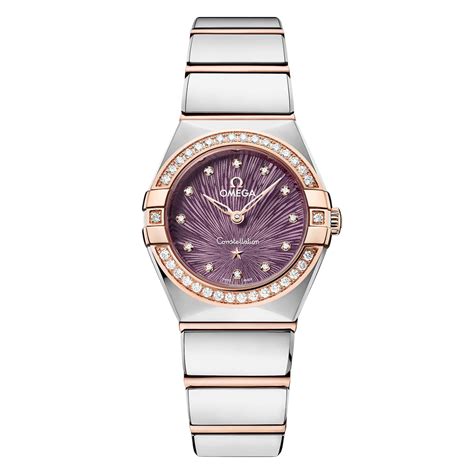 Omega Constellation Sedna Gold 25mm Ladies Watch Purple O13125256060002 ...
