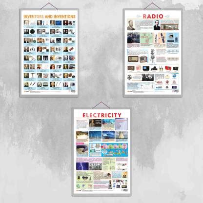 ELECTRICITY, RADIO and INVENTORS AND INVENTIONS Chart | Combo of 3 ...
