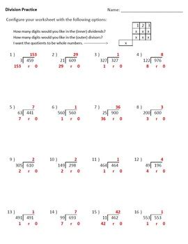 Image result for Random Long Division Problem Generator