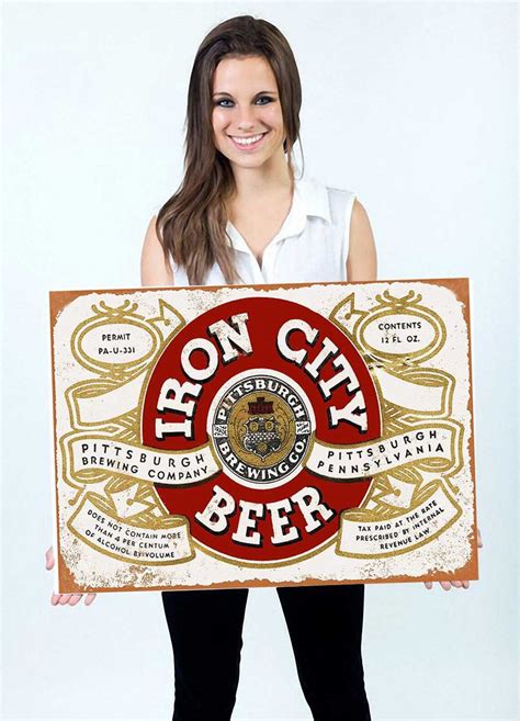 Iron City Beer Sign Large 24in 1933 Style Pittsburgh Beer - Etsy