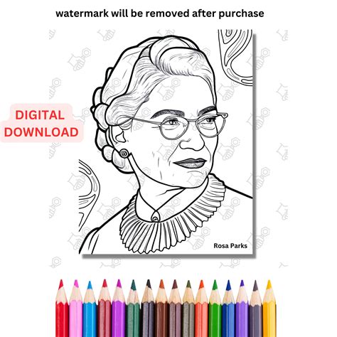 Rosa Parks Coloring Page