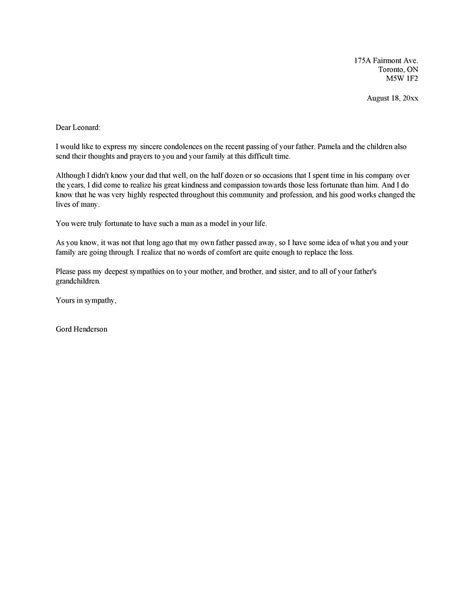 41 Condolence & Sympathy Letter Samples ᐅ TemplateLab