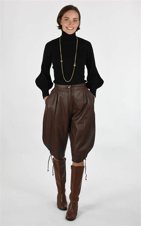 1980's Rich Brown Leather Knickerbocker Trouser Pants - Etsy | Balloon ...