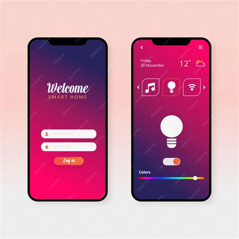Premium Vector | Smart home app