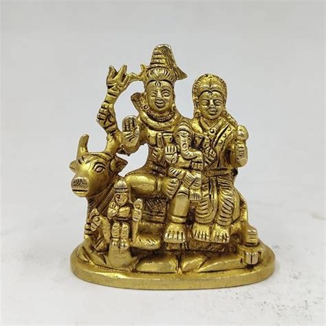 CraftVatika Shiv Family Murti for Home Temple Shiv Parivar Brass Idol ...