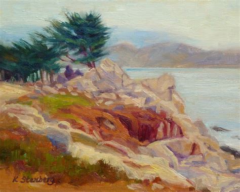 Kim Stenberg's Painting Journal: "Cypress Point, Monterey" (oil on ...
