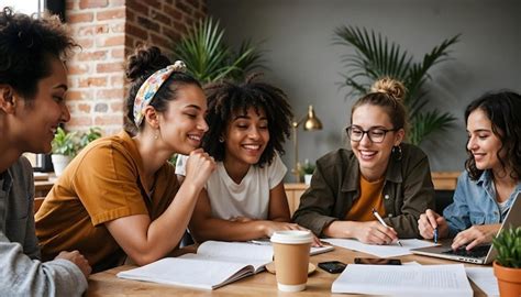 Friends enjoying a lively discussion in a welldecorated space | Free Photo