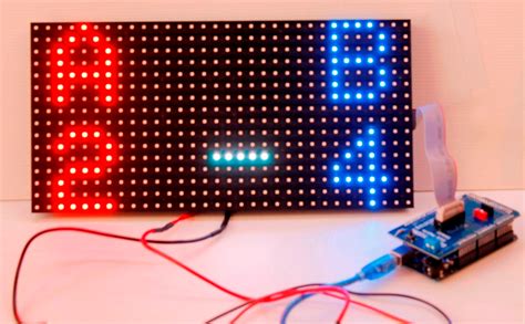 Arduino Mega to P10 LED Matrix 的图像结果