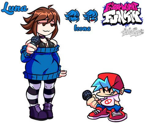 Image result for FNF Drawing Mod Icon Luna Draws