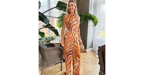 AX Paris Rust Cut Out Jumpsuit | New Look