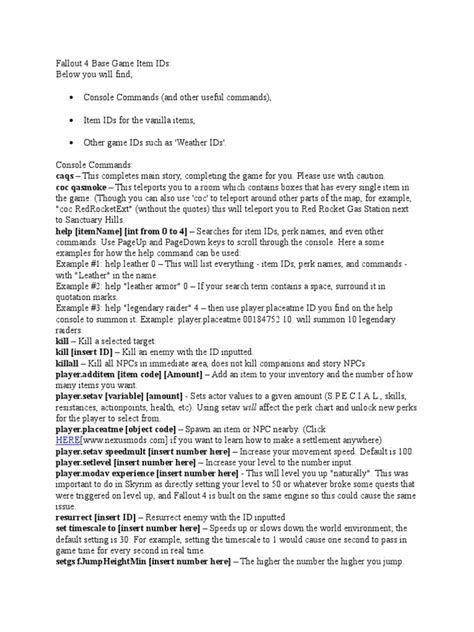 Image result for Fallout 4 Items Code Image