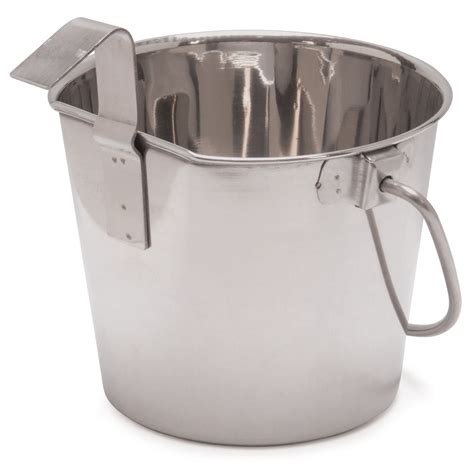 Jeffers Stainless Steel Flat-Sided Hanging Pails