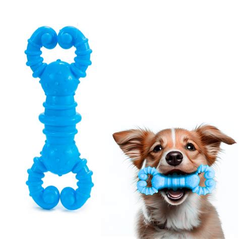 Buy BURAQ Dog Toy Chewing Shrimp Bone Rubber Teething Toys for ...