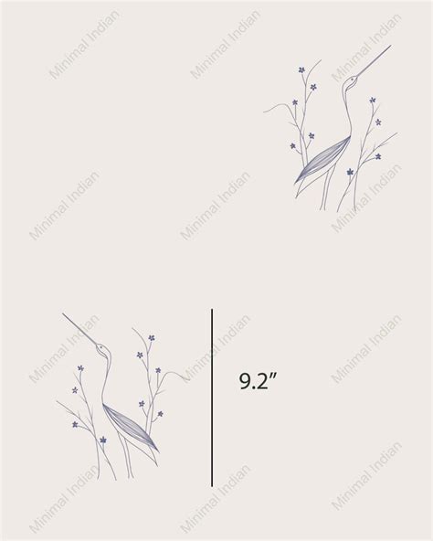 Crane Wallpaper – minimal indian
