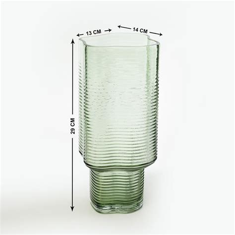 Buy Brian Cera Glass Ribbed Vase from Home Centre at just INR 1699.0