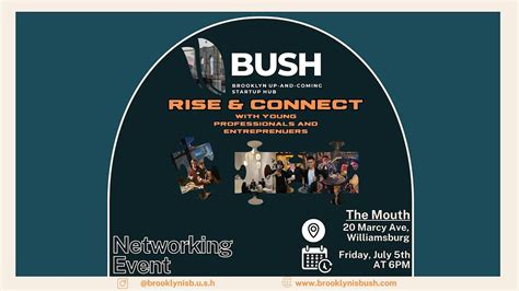 Rise and Connect: Networking Event, The Mouth, Brooklyn, 5 July 2024 ...