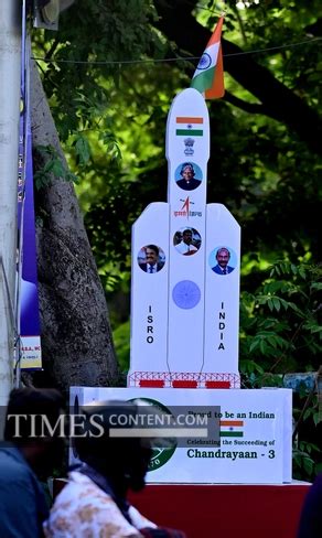 Chandrayaan-3 News Photo A model of of the spacecraft L...