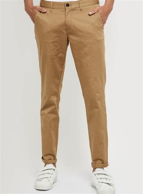 Buy Men Solid Skinny Fit Chinos Online at just Rs. 1299.0 ...