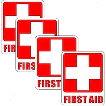 Outdoor/Indoor (4 Pack) 5" x 4" Emergency First Aid Kit Window Door ...