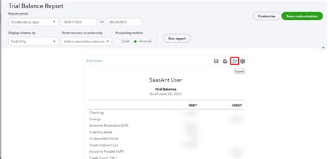 Image result for QuickBooks Trial Balance Example