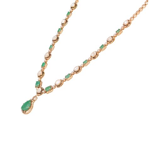 Emerald Aura Polki Diamond NecklaceEmerald Aura Polki Diamond Necklace ...