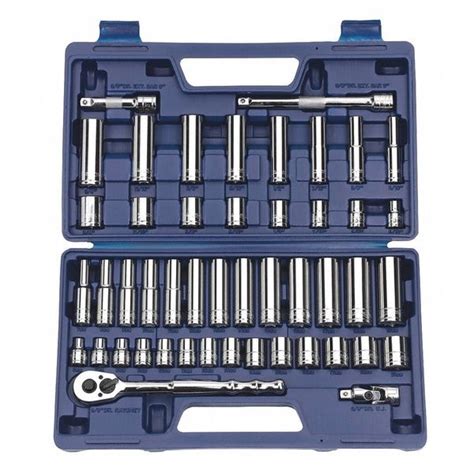WILLIAMS 3/8" Socket and Drive Tool Set,3/8" D,47pcs., Chrome plated ...