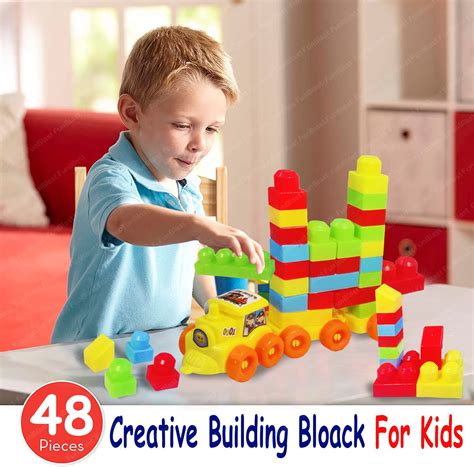 Train Engine Building Blocks for Kids - DIY Plastic Building Blocks fo ...