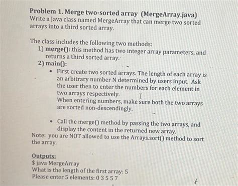 Merge Sorted Array Java 的图像结果