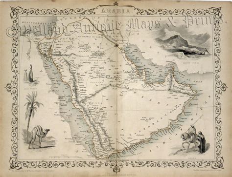 'ARABIA.' by John Tallis / J. Rapkin c.1851 - Welland Antique Maps