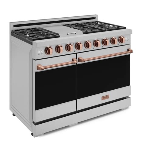 Thor Kitchen Gordon Ramsay Series 48-in 7 burners 4.6-cu ft / 2.2-cu ft ...