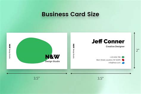 Business Card Size 的图像结果