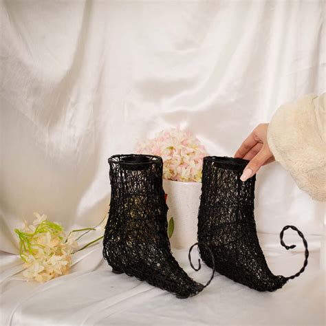 Buy Designer Black Shoe Shape Tea Light Candle Stand Set Of 2 Online