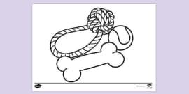 Endo Dog Skeleton Colouring | Colouring Sheets - Twinkl