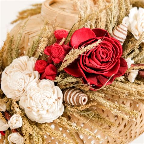 Sustainable Floral Lantern Red Online - Premium Lantern | Nestasia