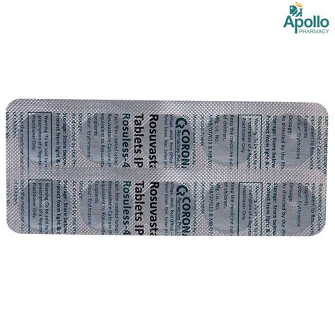 Rosuless 40 Tablet 10's Price, Uses, Side Effects, Composition - Apollo ...