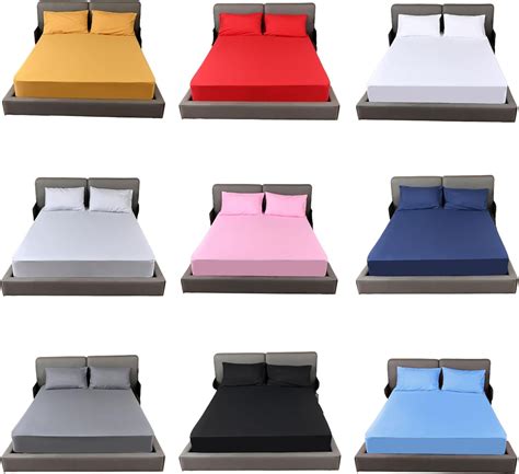 New 40CM/16" Extra Deep Small Double Size Fitted Sheet Bedding with ...