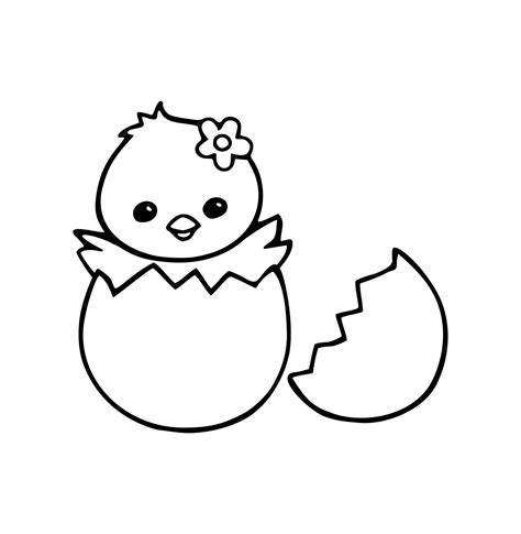 Easter Chick Outline