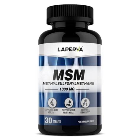 Buy Laperva MSM 1000 mg, 30 Tablets, Joint Health Support, Skin Hair ...